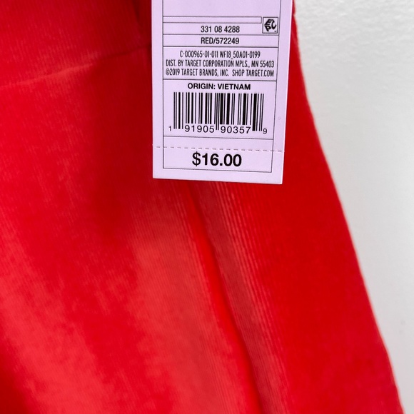 Wild Fable Red Velvet Mini Dress NWT - Picture 5 of 6